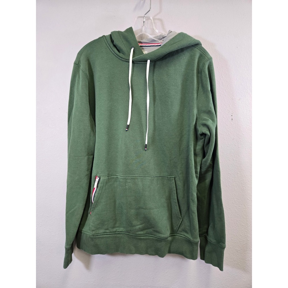 FOURLAPS Athletic Green French Terry Pullover Hoodie Size M